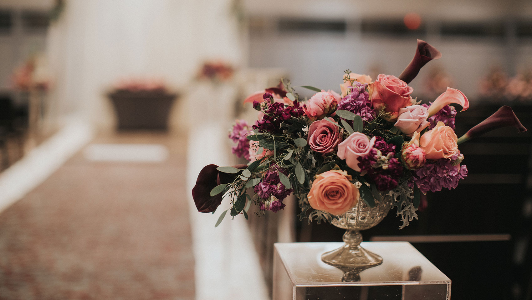 Bouquet of Flowers on a pedestal
