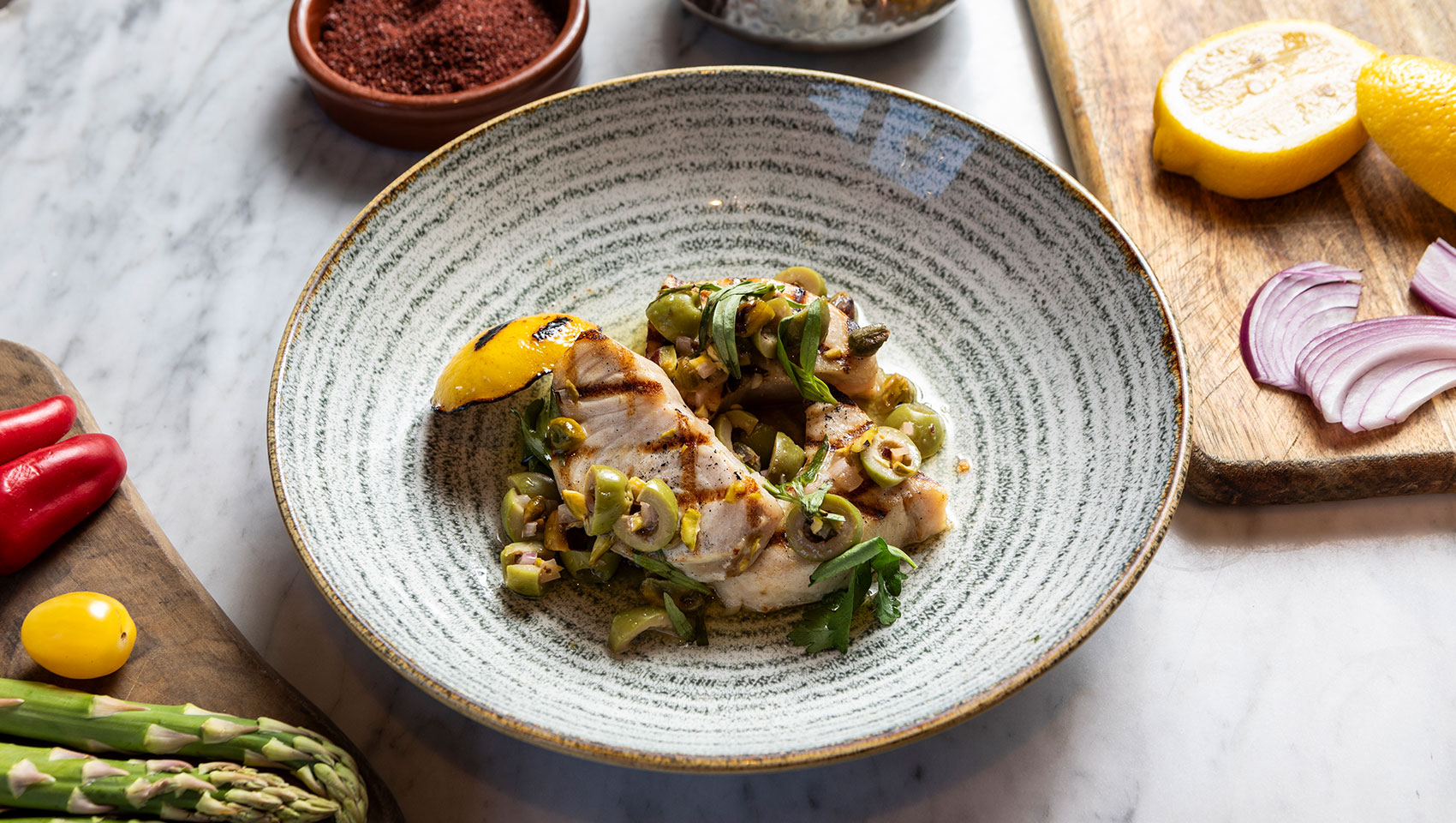 swordfish dish at tre rivali